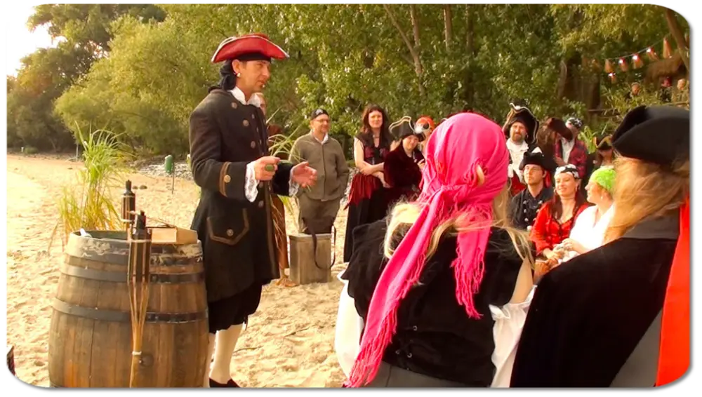 Freie Trauung als Piratenhochzeit im BeachClub Wedel mit Hochzeitsredner Volker Dymel Piratenhochzeit